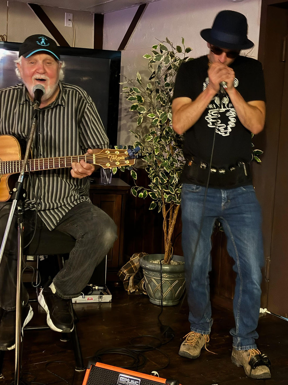 Rich and Gord performing on the Ferry to Newfoundland before we got shut down by staff