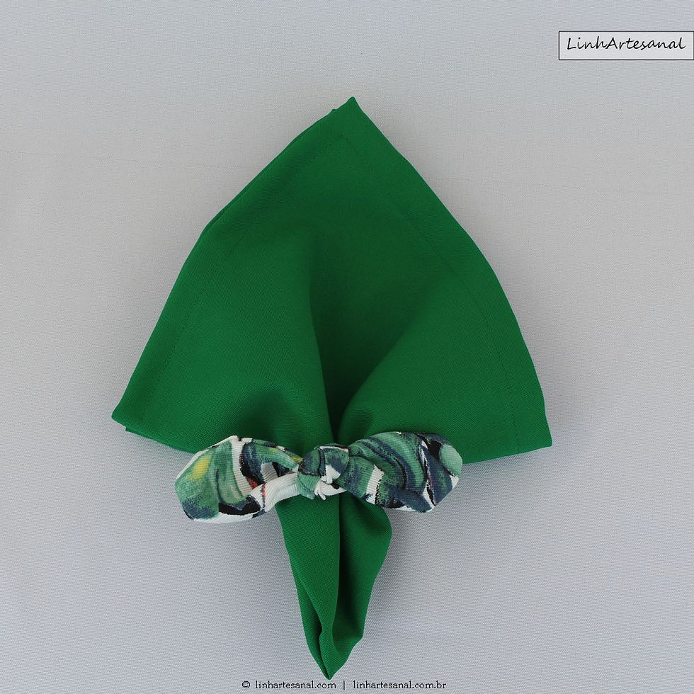 Miniatura: Porta Guardanapo Jacquard Folhagem com Costela de Adão 2