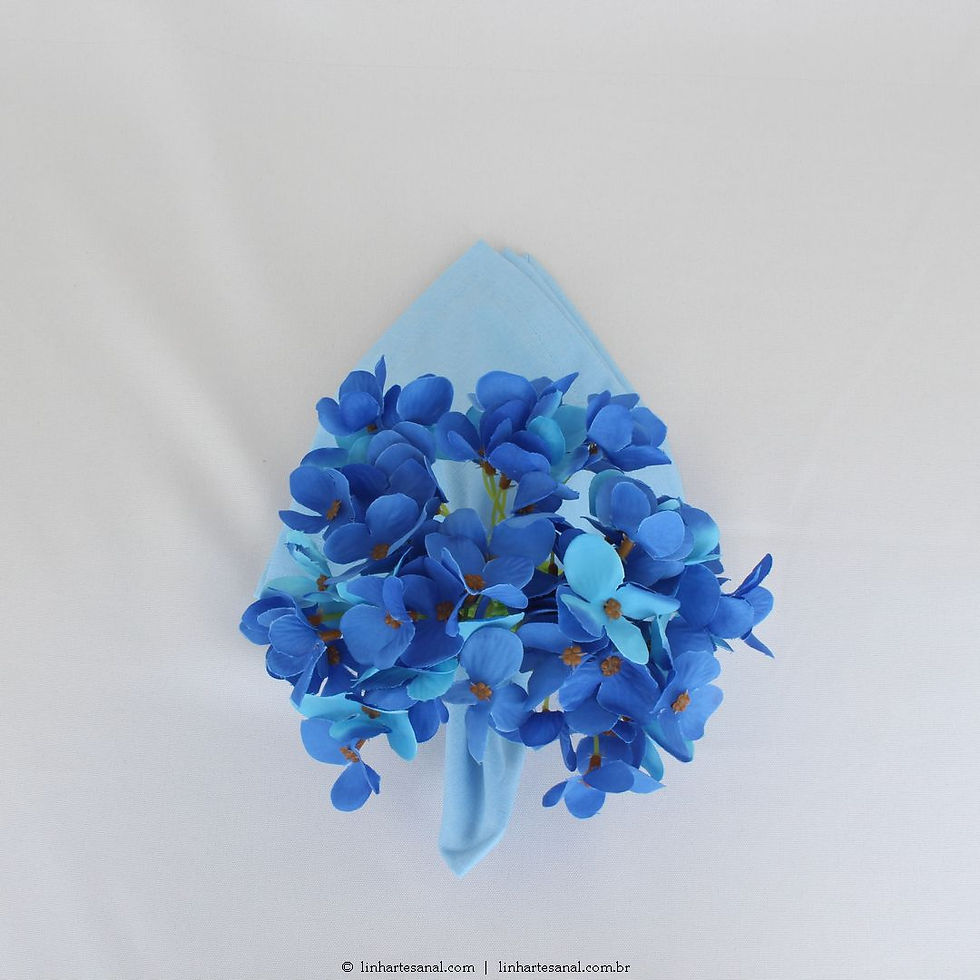 Miniatura: Porta Guardanapo Hortênsia Azul
