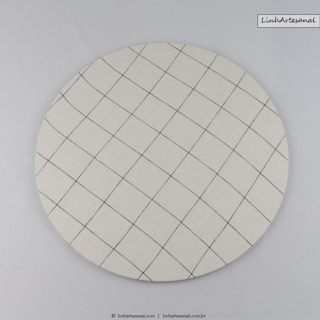 Capa Sousplat Tricoline Grid Branco e Preto