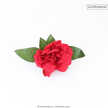 Porta Guardanapo Rosa Veludo Vermelho