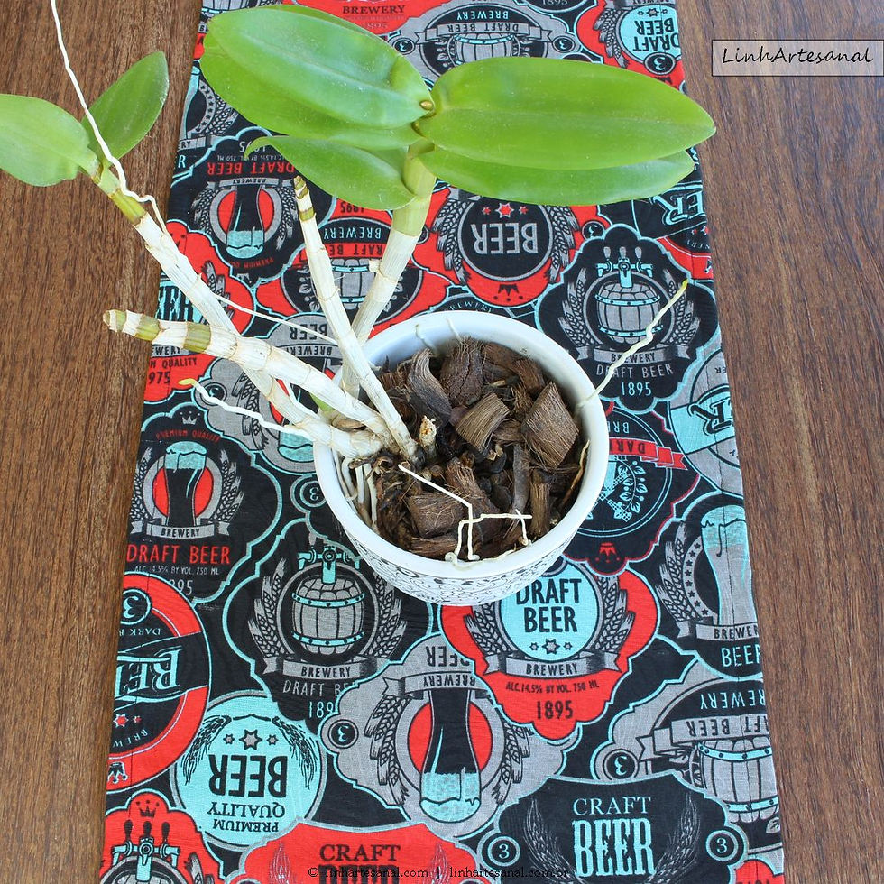 Miniatura: Trilho de Mesa Jacquard Beer 1,4m