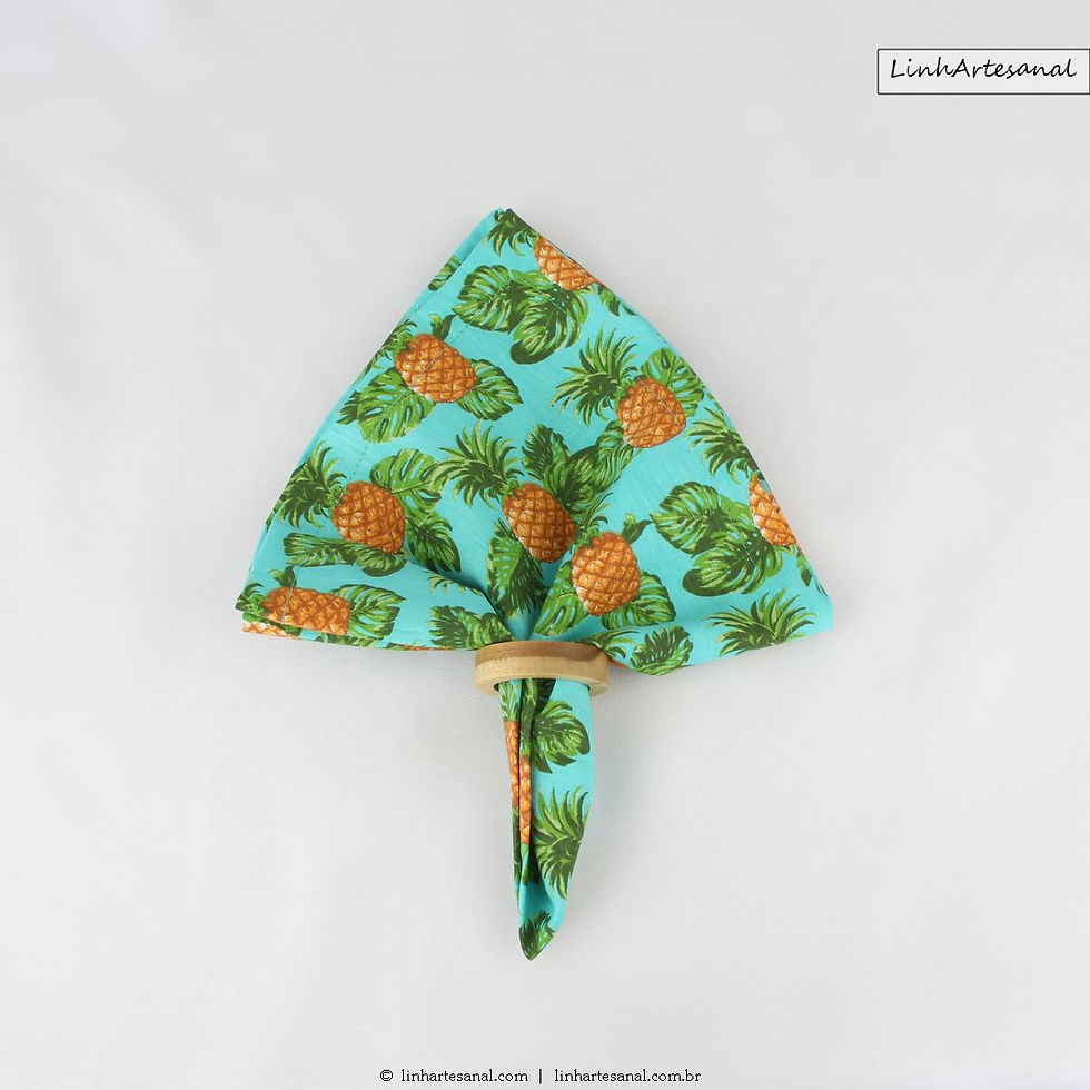 Miniatura: Guardanapo Tricoline Tiffany e Abacaxi