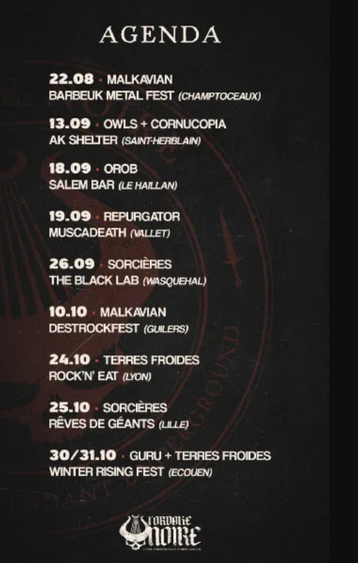 Agenda des concerts de nos groupes
