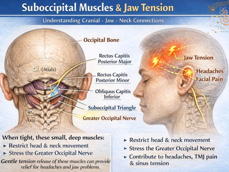 Occipital muscles in the back on the head