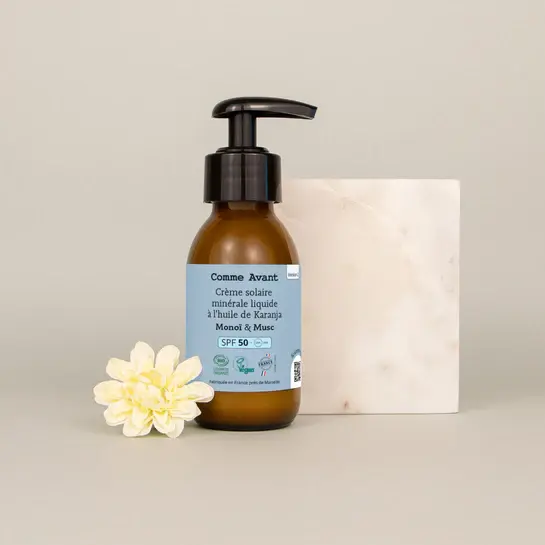 Miniature : Crème solaire minérale liquide SPF 50 – Comme Avant – 90 ml