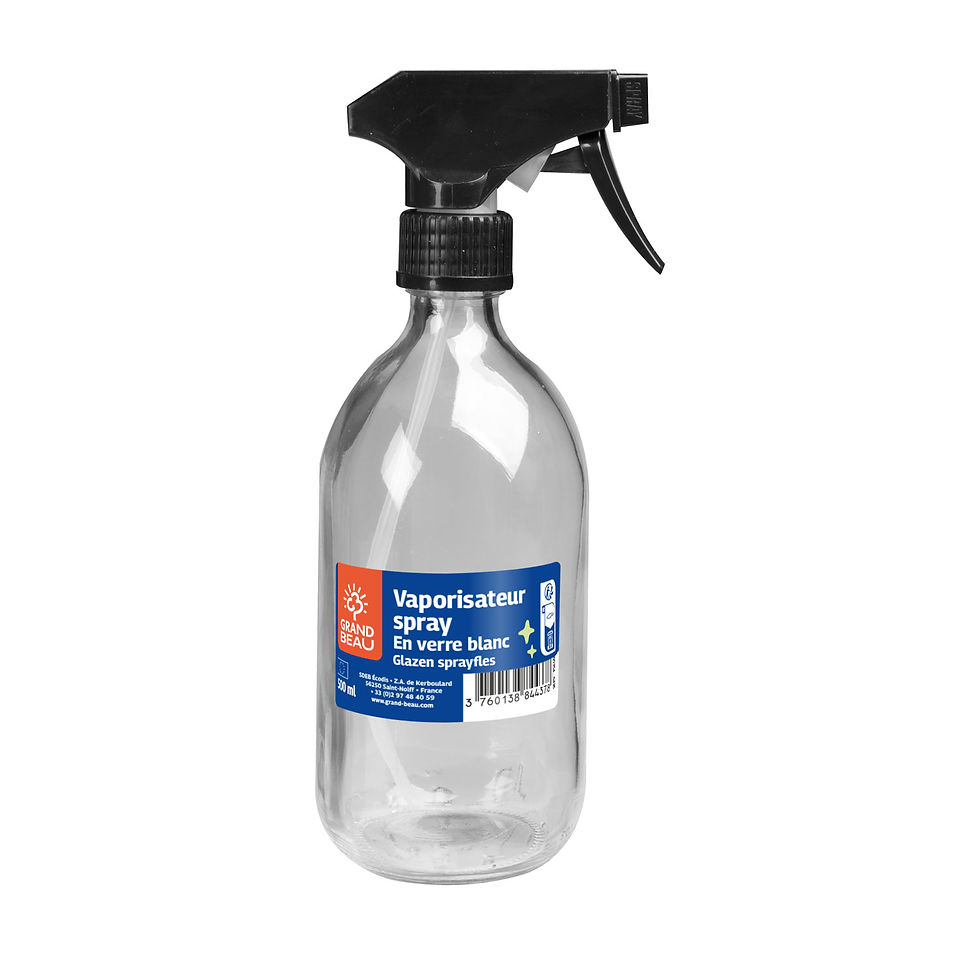 Miniature : Vaporisateur en verre transparent rechargeable – 500 ml