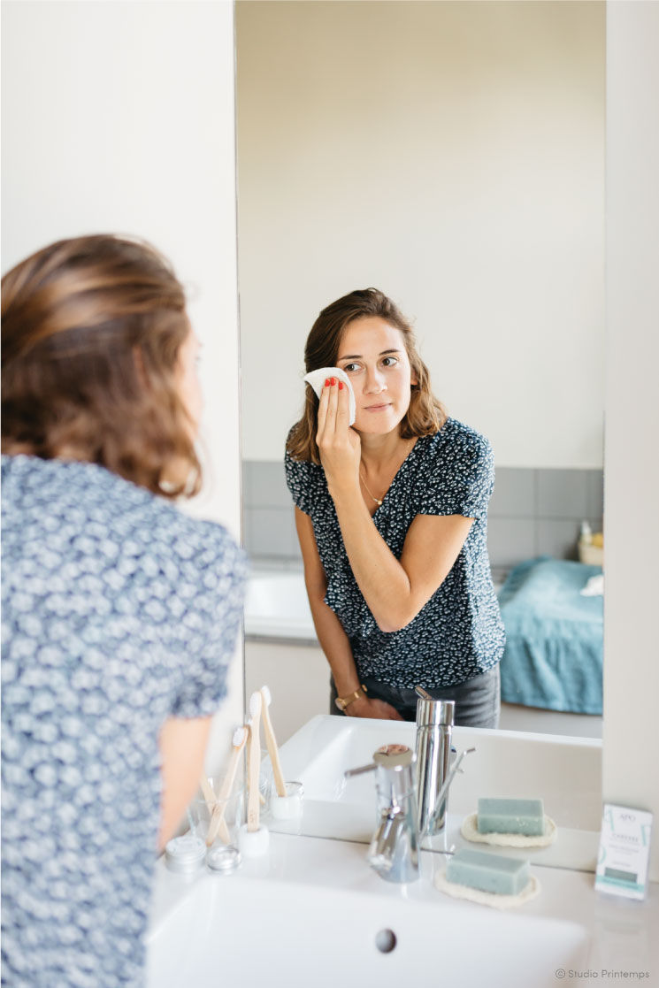 Miniature : Carrés démaquillants lavables en bambou - Lot de 7