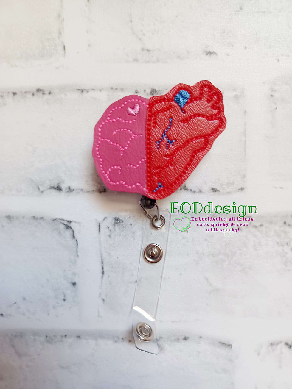 Brain and Heart Medical Badge Reel