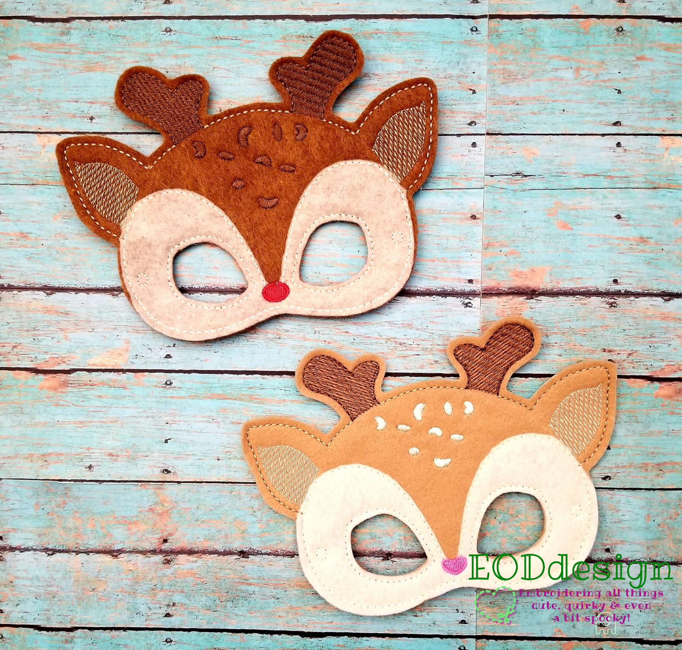 Reindeer Boy and Girl Felt Masks