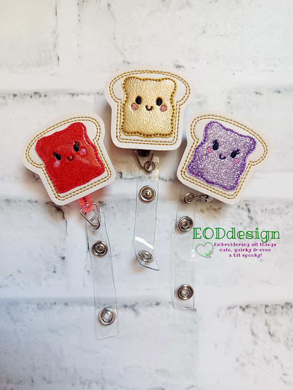 PBJ Peanut Butter Jelly Friends Badge Reel