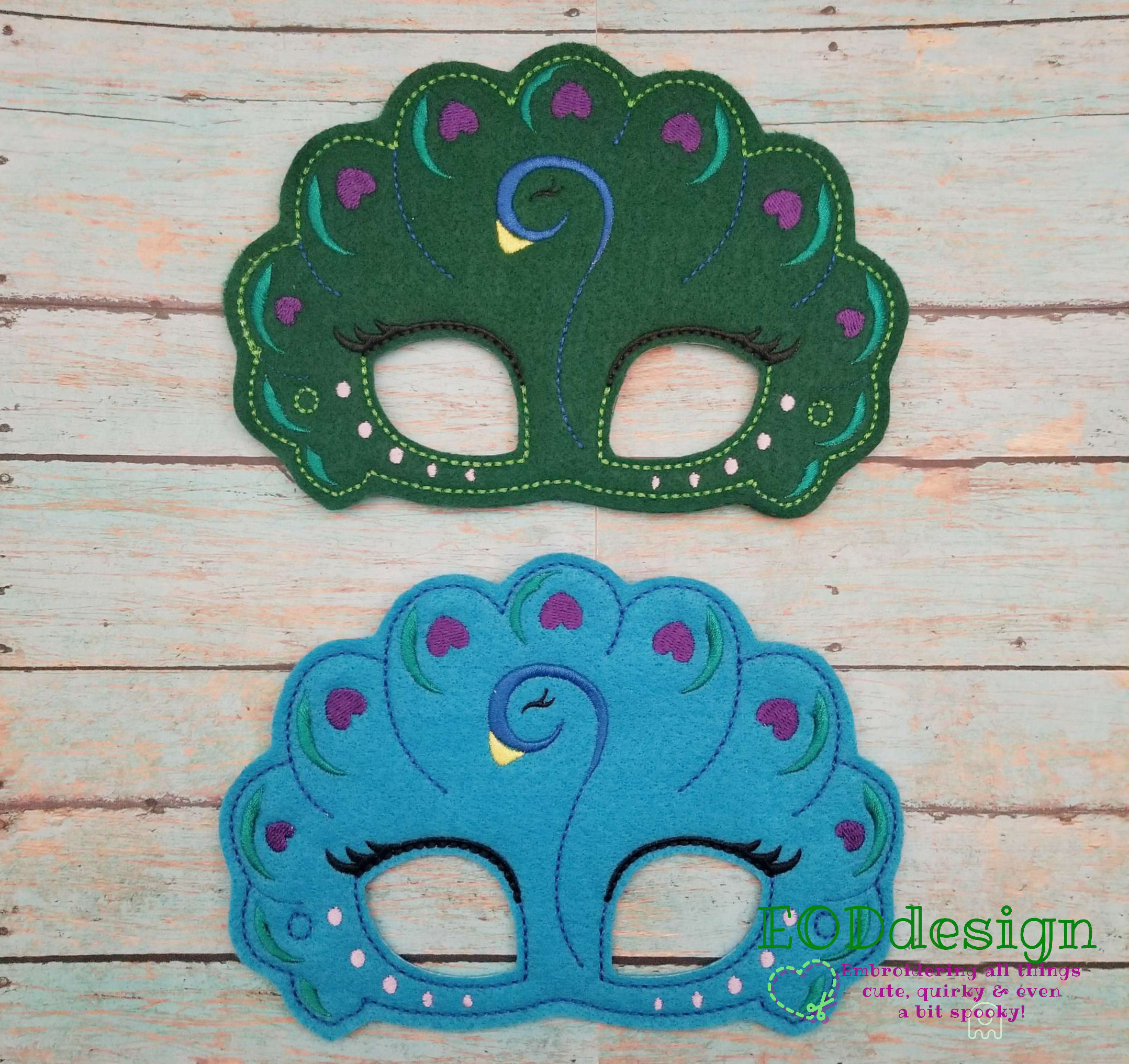 Peacock Peafowl Felt Mask