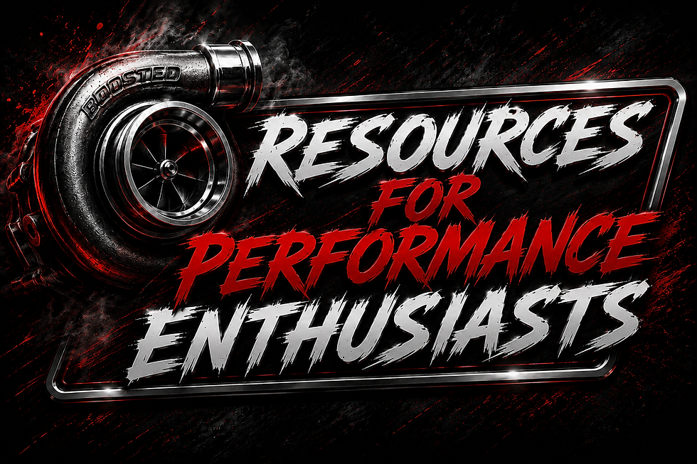 Resources for Performance Consulting enthusiasts logo with turbocharger