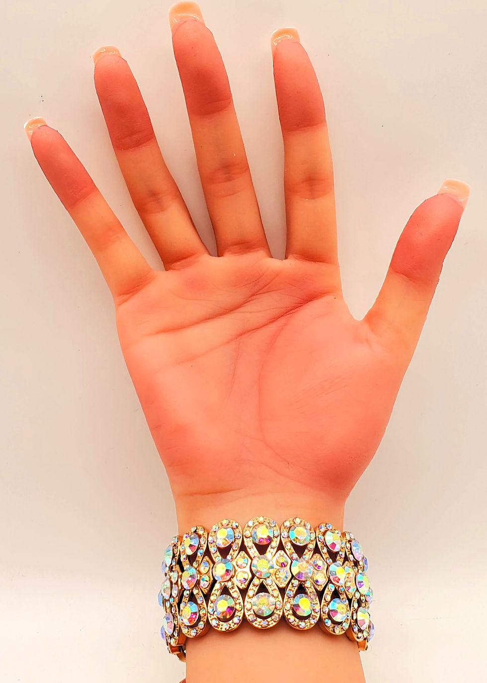 Thumbnail: 3 Row / Ab - gold frame bracelet