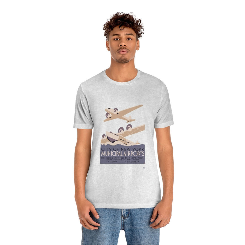 Thumbnail: City of New York Municipal Airports Unisex Jersey Short Sleeve Tee