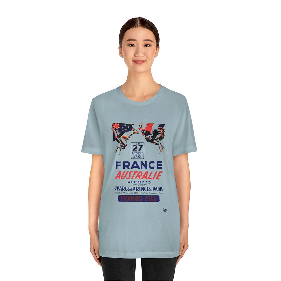 Thumbnail: France Australie Rugby 1952 Jersey Short Sleeve Tee