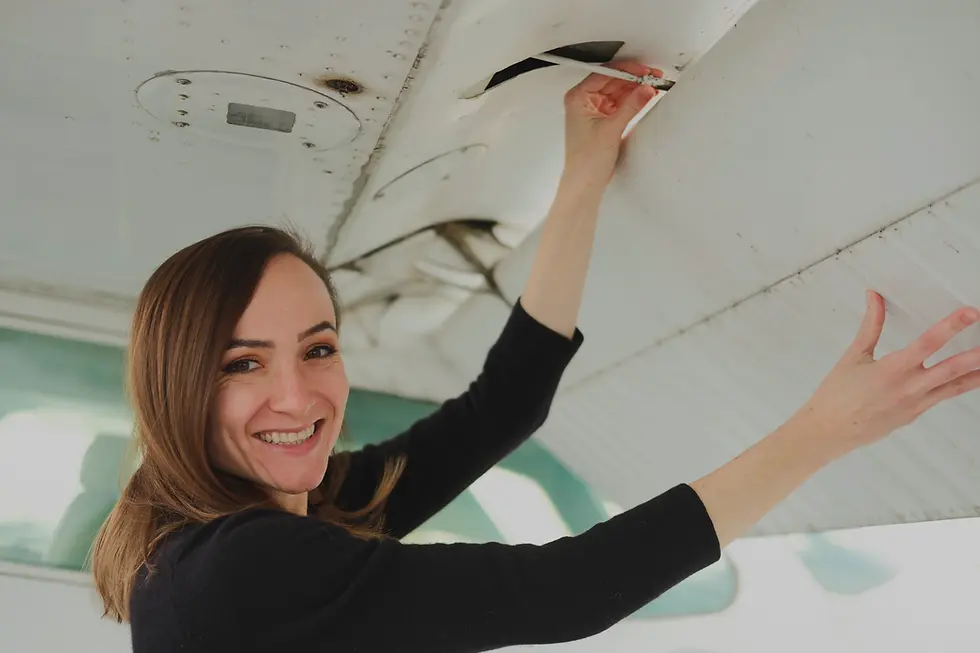Portrait of Allison Schmidbauer, CFII flight instructor at Bravo Flight Training
