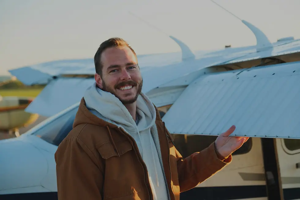 Portrait of Kyle Johnson, CFII flight instructor at Bravo Flight Training