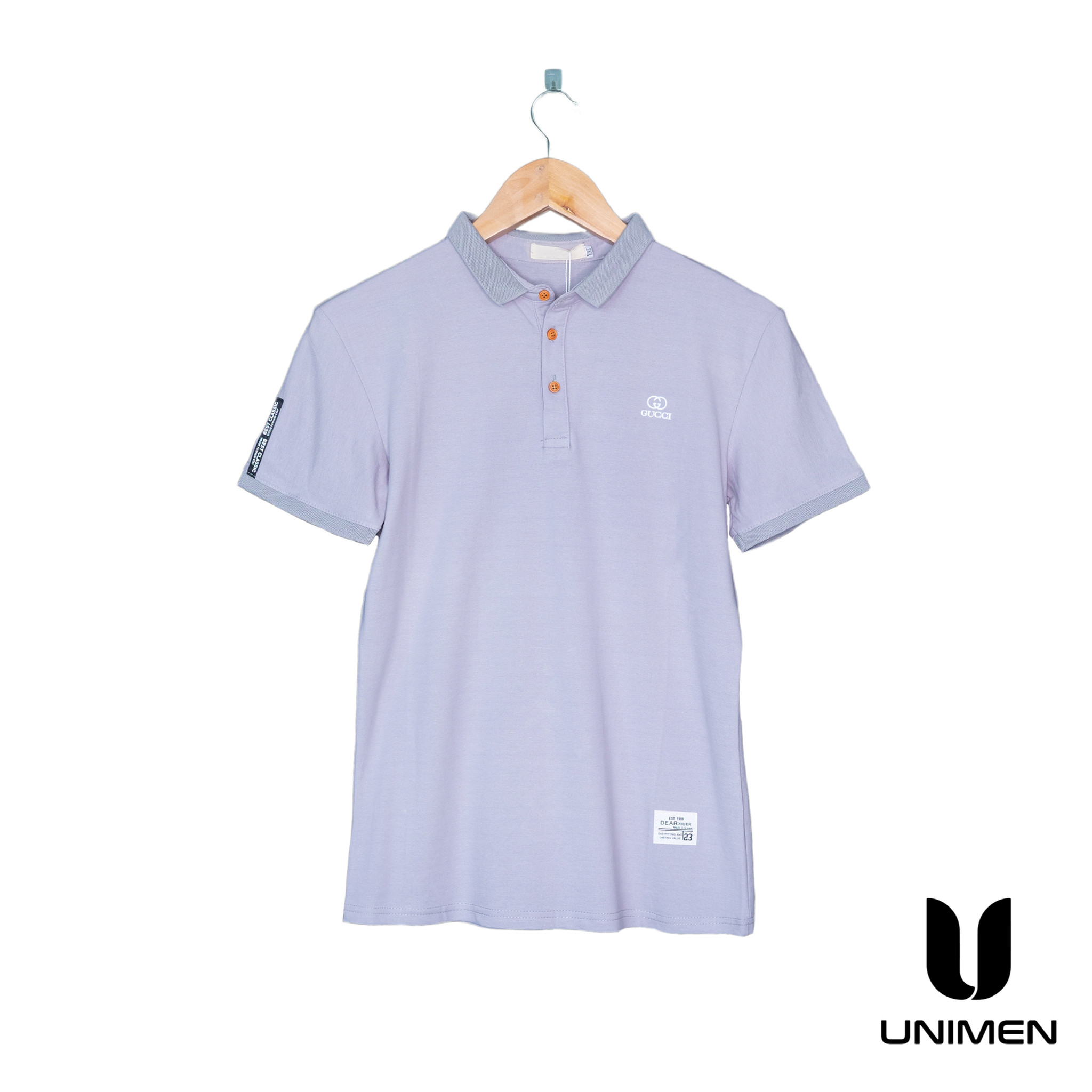 Basic Wear Gray Gucci Polo Shirt