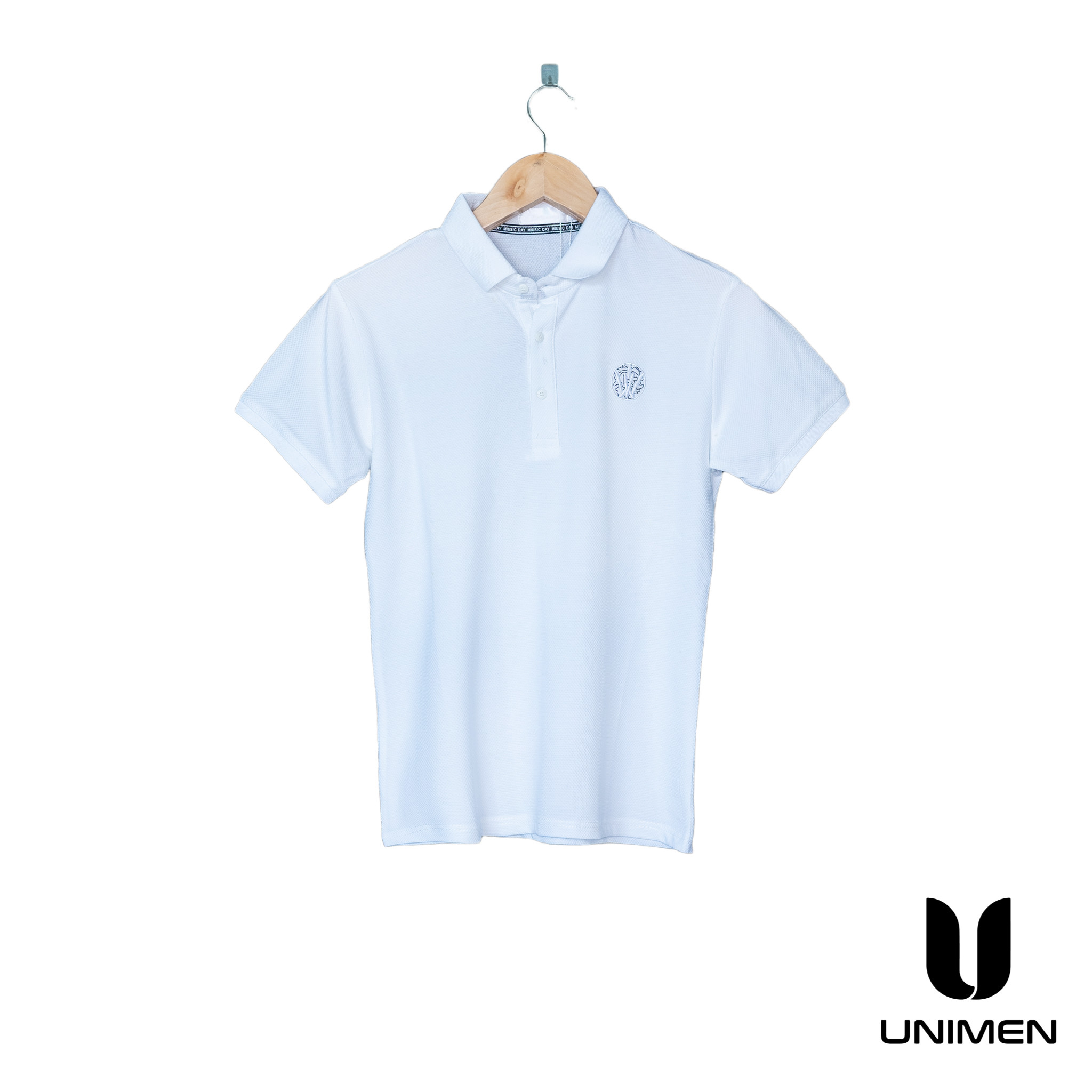 Basic Wear White with Logo Polo Shirt