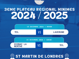 3ème plateau en salle Minime