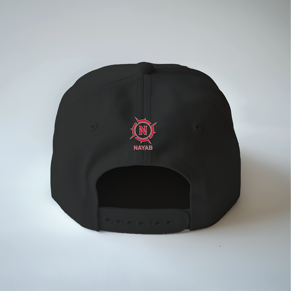Thumbnail: Hyderabad Hip Hop Style Cool Black SnapBack Cap-Red