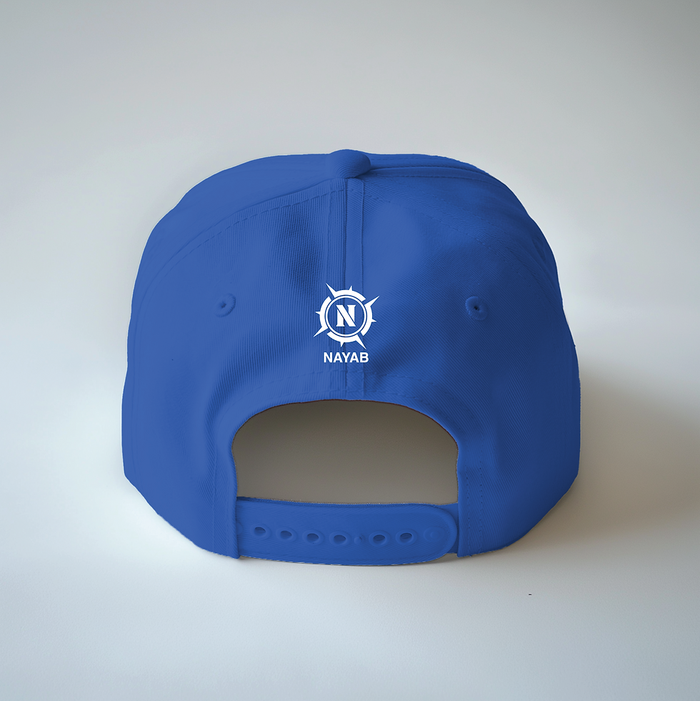 Thumbnail: Hyderabad Hip Hop Style Cool Blue SnapBack Cap-White