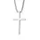 Thumbnail: New Smooth Cross Necklace Men's Titanium Steel Long Cross Pendant