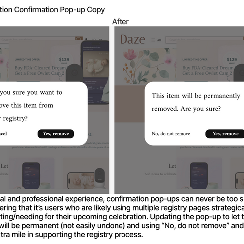 Deletion Confirmation Pop-up