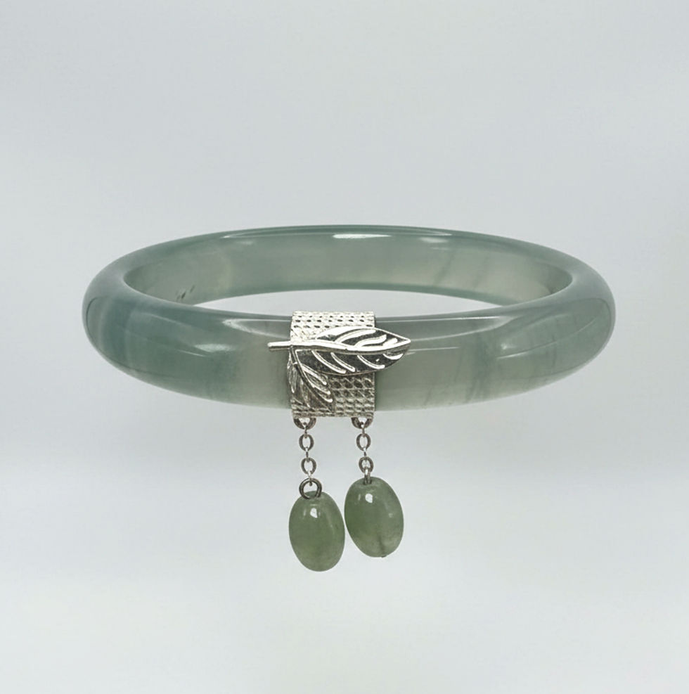 Hình thu nhỏ: Mã Não Xanh Lam charm bạc