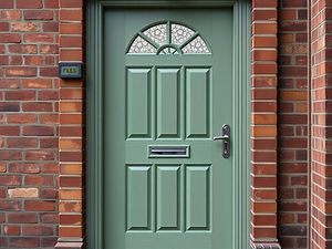 Modern composite front door installed by Eco Windows and Doors Essex, featuring secure multi-point locking system