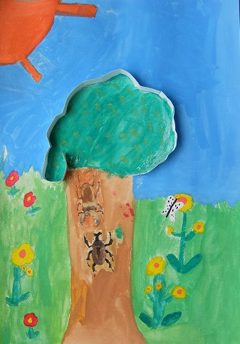 カブトムシとクワガタの絵