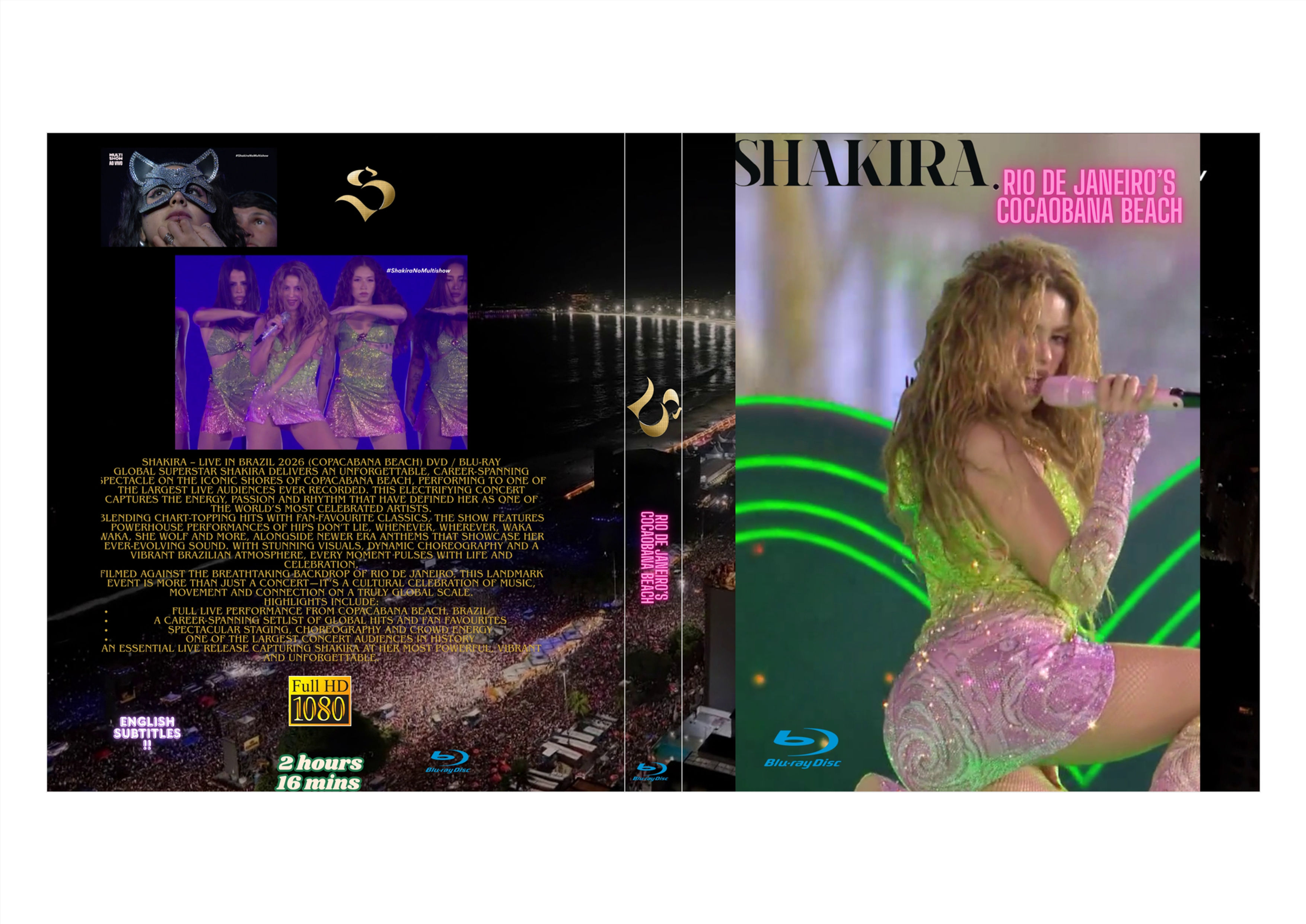 Shakira Rio De Janeiro Brazil Cocaobana Beach 2026 Blu ray