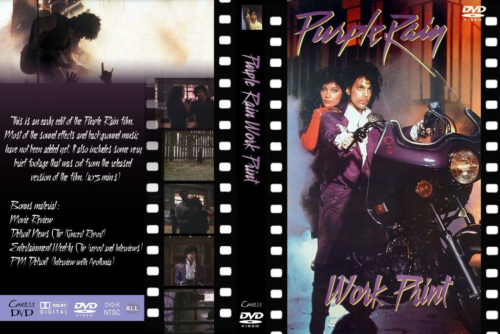 Prince Purple Rain workprint rare DVD