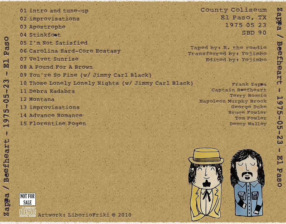 Thumbnail: Frank Zappa With Added Captain Beefheart – Live In El Paso 1975 2 CD