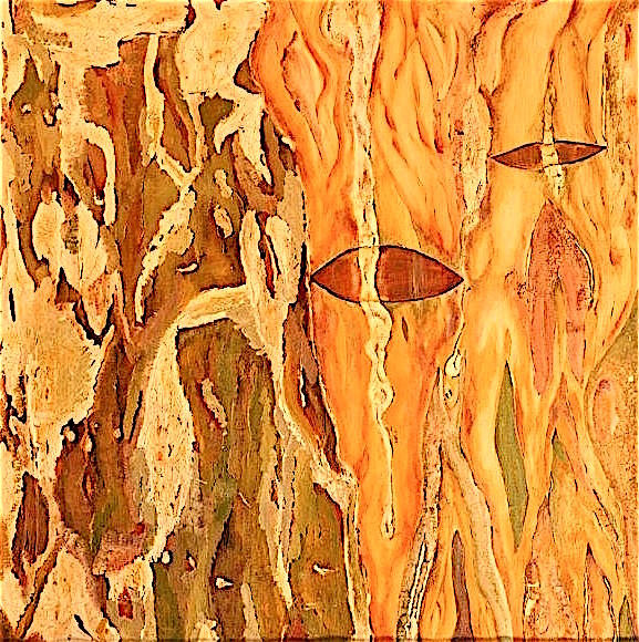 CORTECCIA 2014 L75X77H Mixed technique on wood