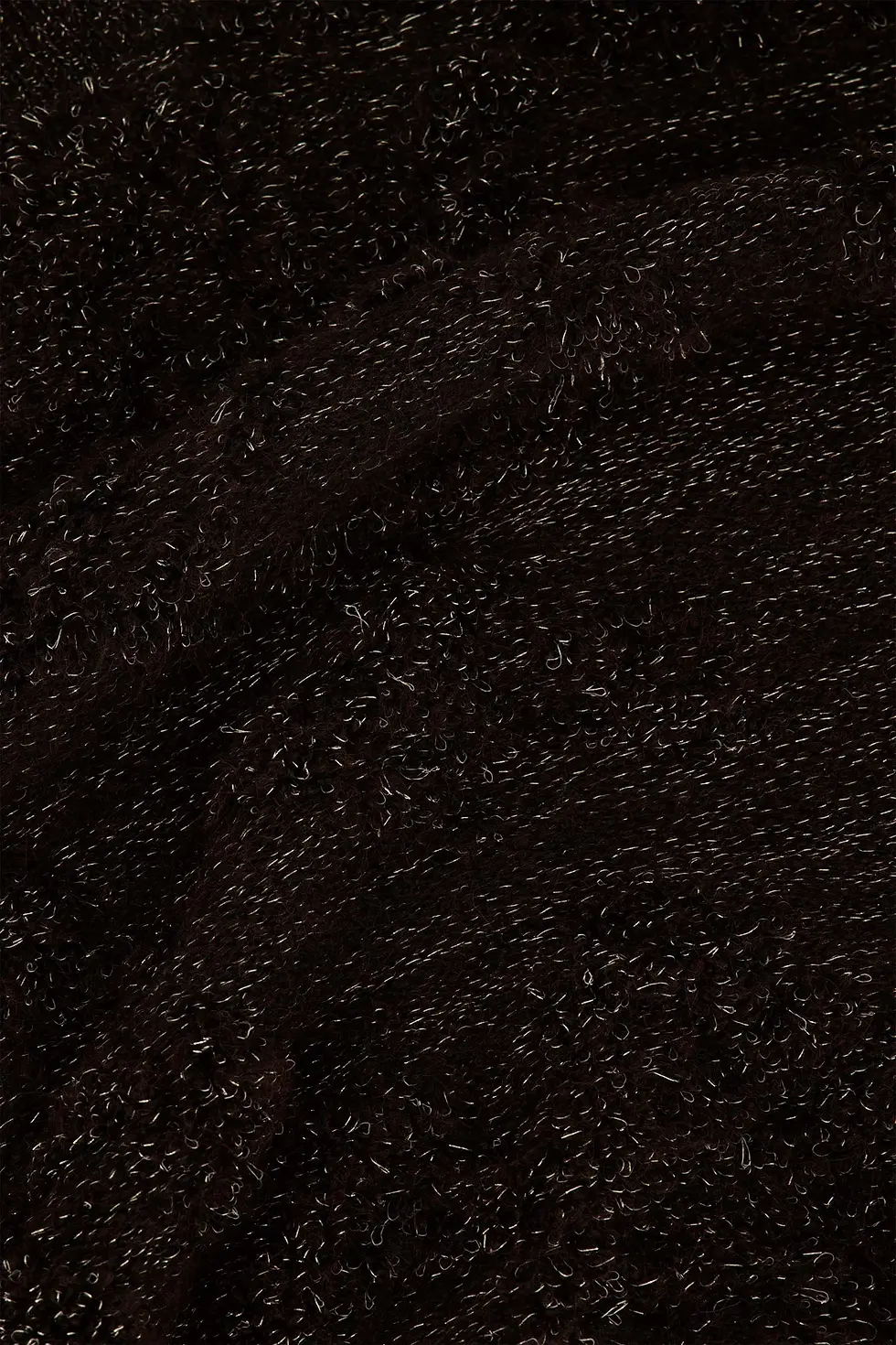 Thumbnail: Mouwloze trui met lurex jacquard