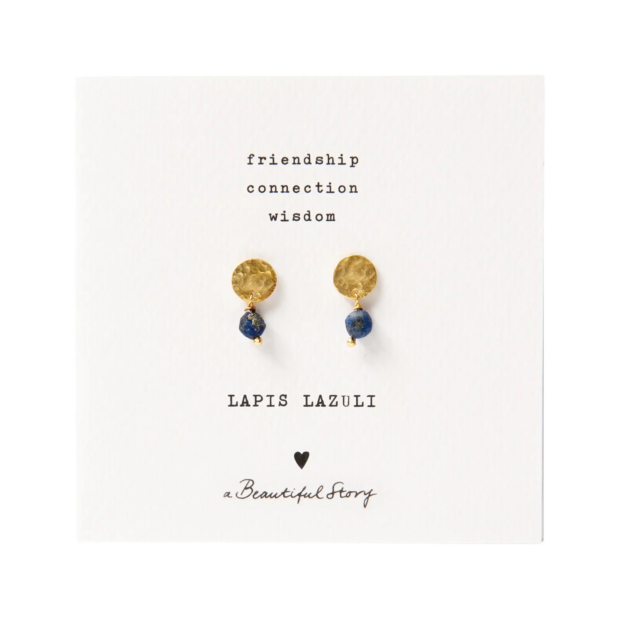 Mini coin lapis lazuli vergulde oorbellen