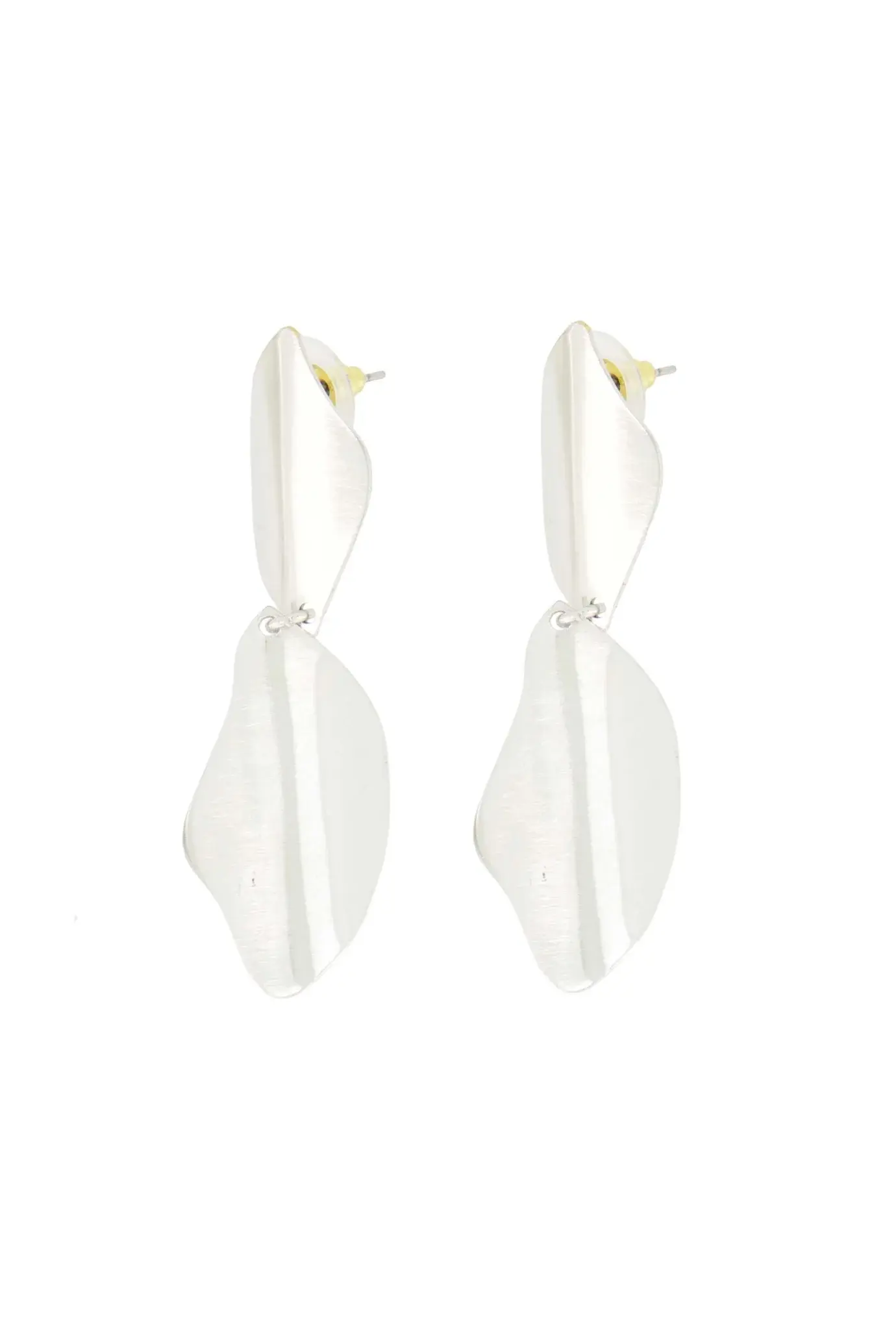 Oorbellen met blad vorm Zilver