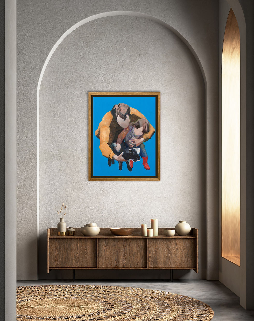 Thumbnail: Early Introduction - 70x88x5cm oil on wood unframed