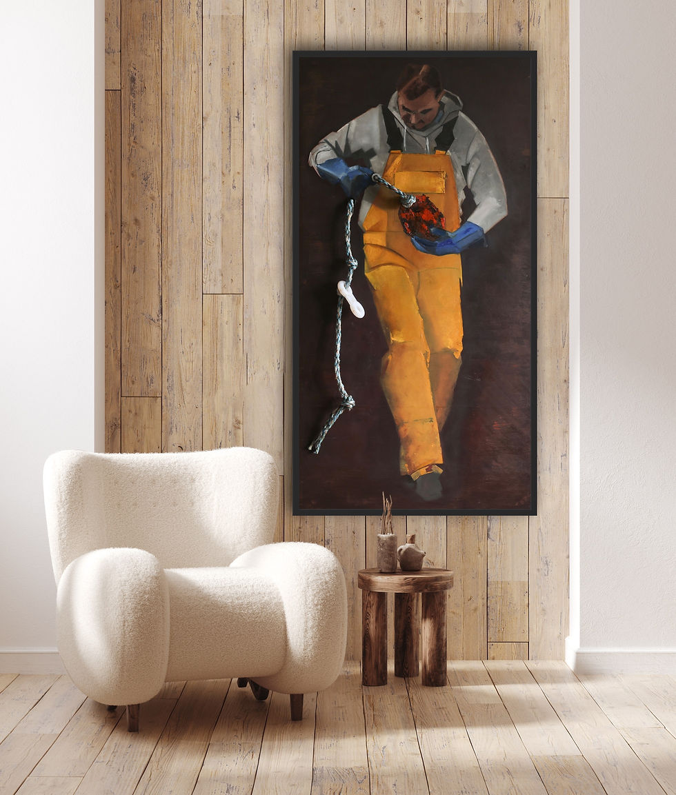 Thumbnail: Fixing The Buoy 64x122cm unframed
