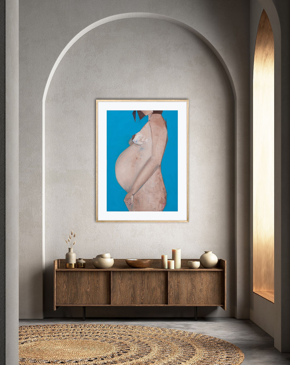 Thumbnail: Belly - 70x100x5cm oil on wood unframed
