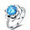 Thumbnail: 925 Sterling Silver Lotus Ring Size 7