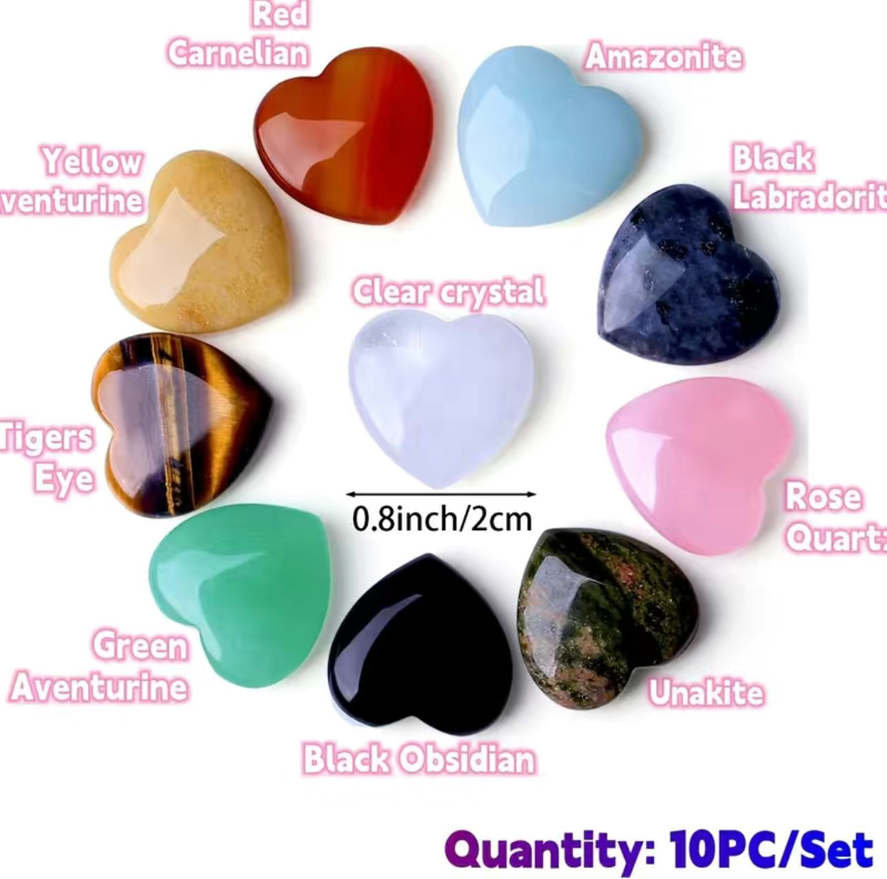 Chakra Heart Shaped Palm Set