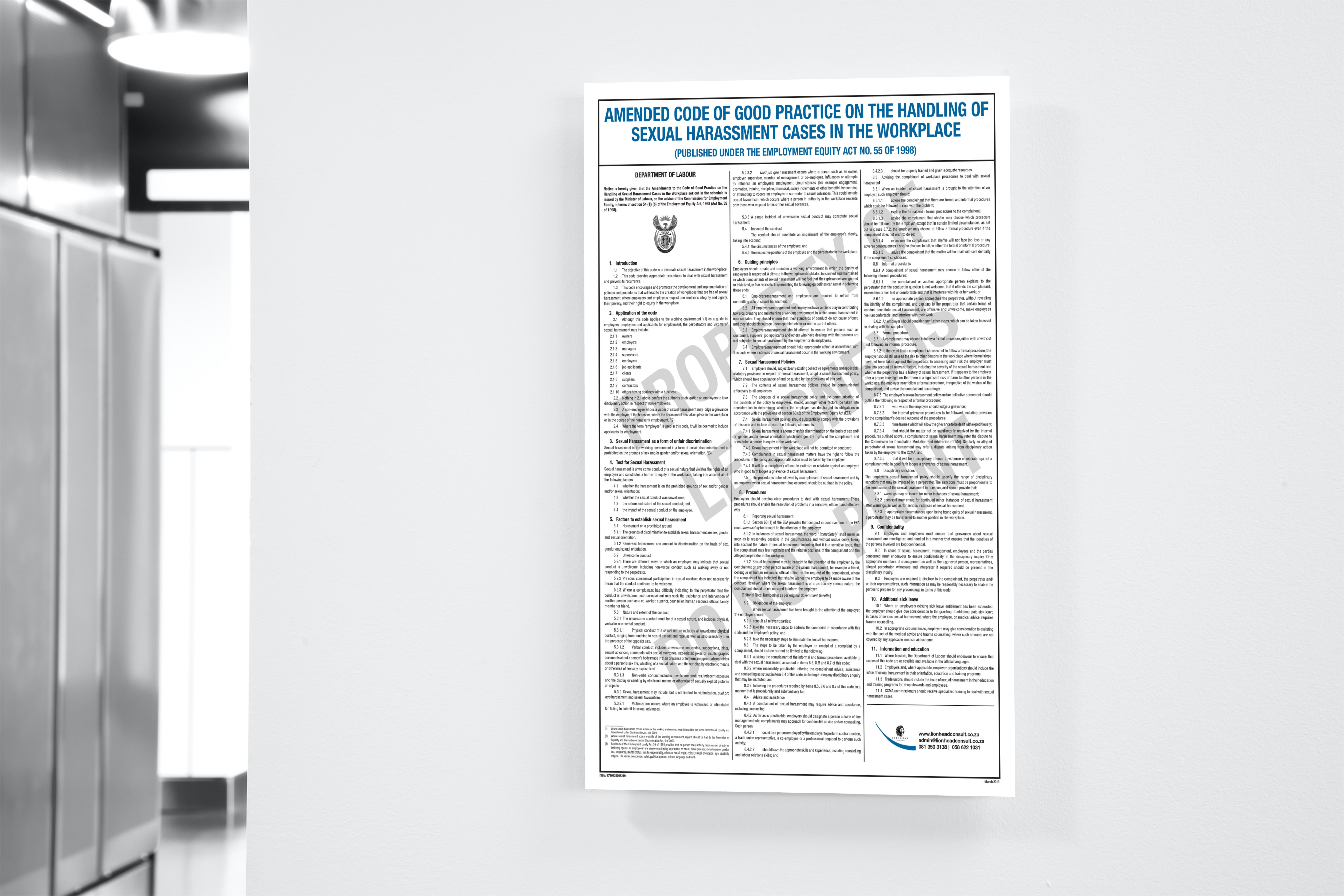 Amended Code on the Handling of Sexual Harassment Cases in the