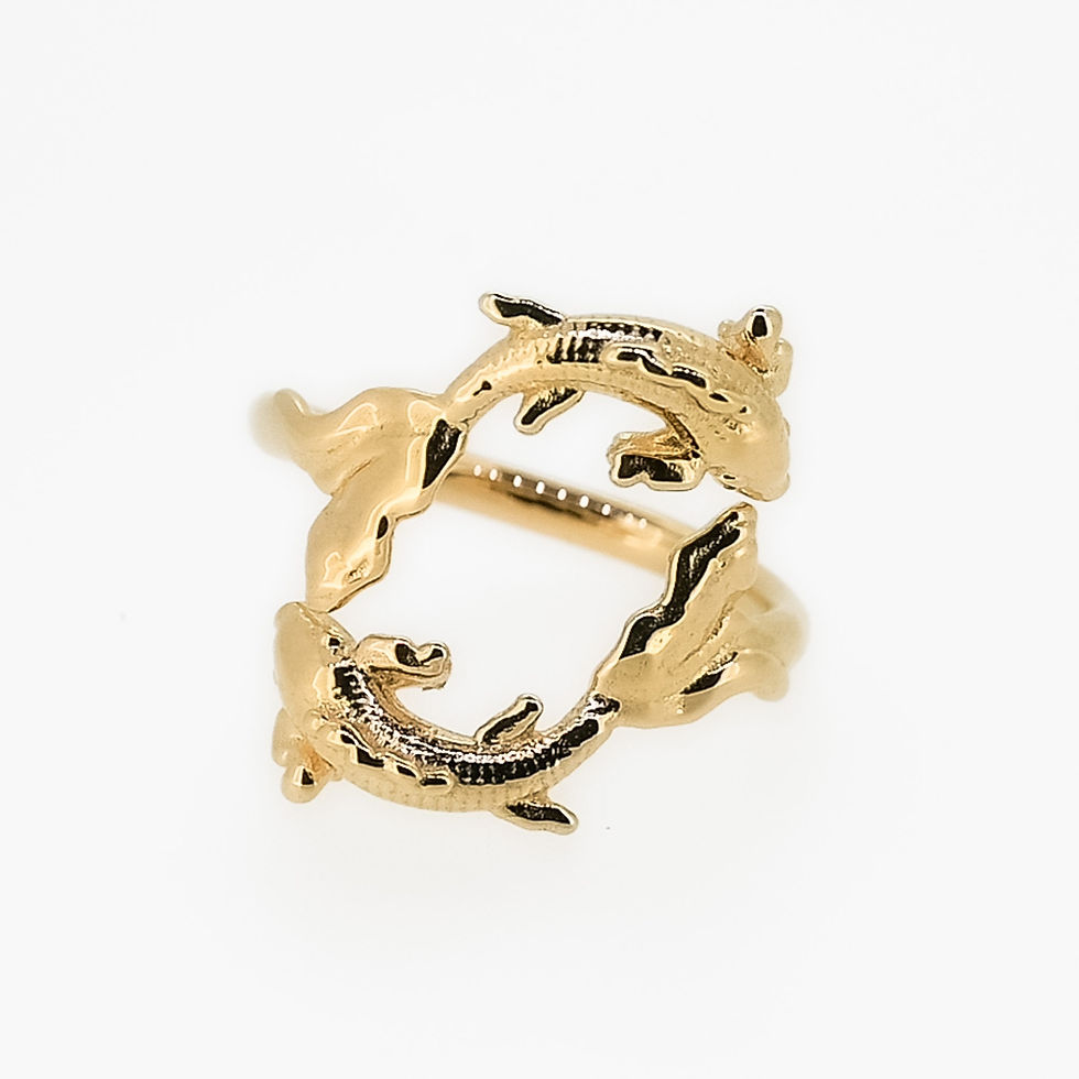 Thumbnail: Pisces Ring • Koi Ring, Cute Silver Zodiac Ring, Astrology Ring, Constellation 