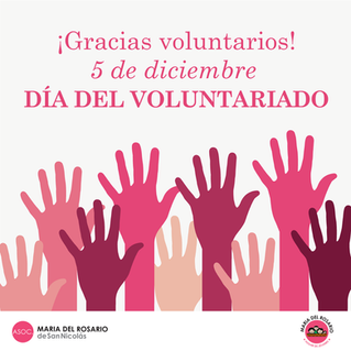 Agradecimiento a voluntarios