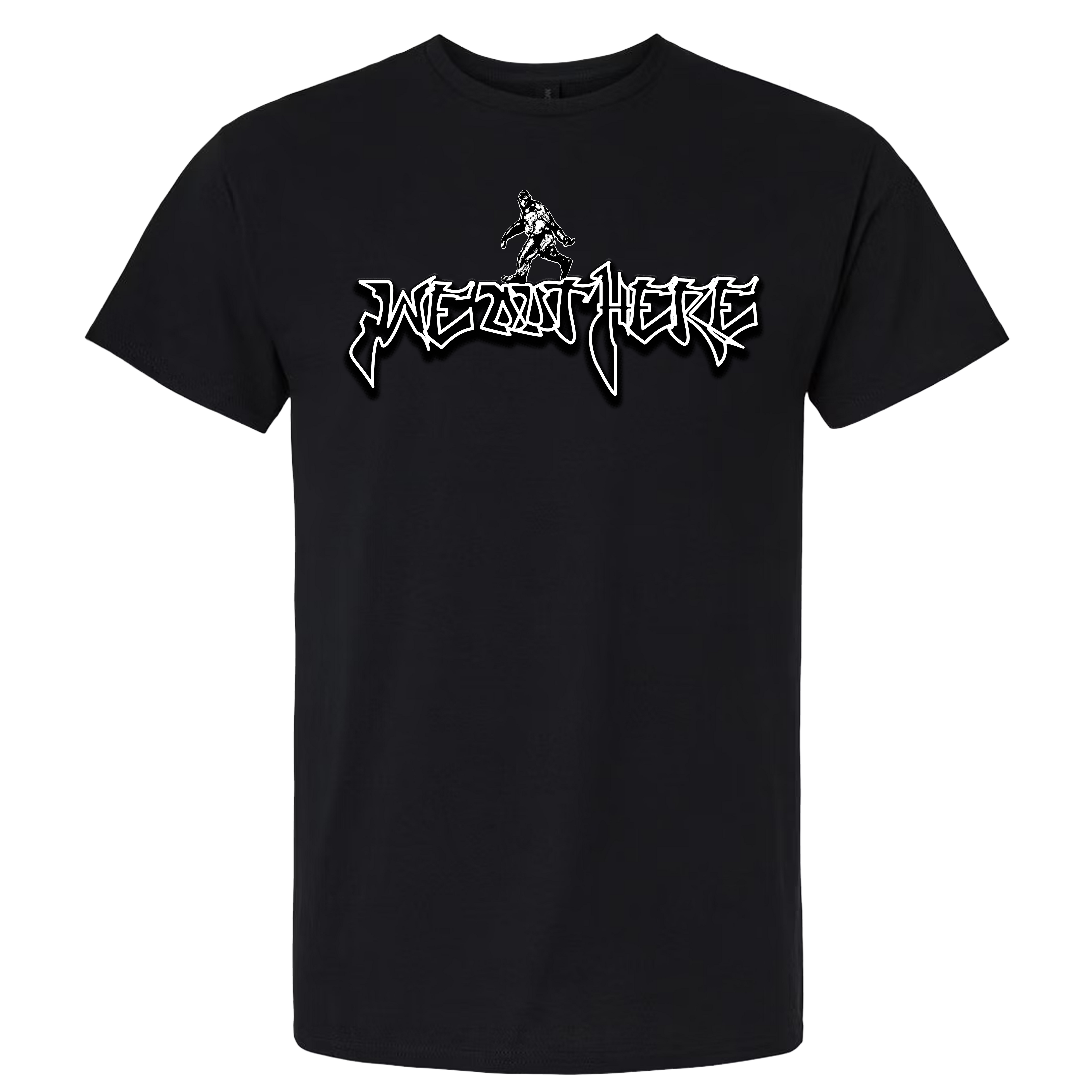 The (Sa)squatch Tee – Black/White Graff & Squatch (BLACK)