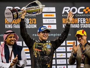 Petter Solberg (NOR) is presented with t