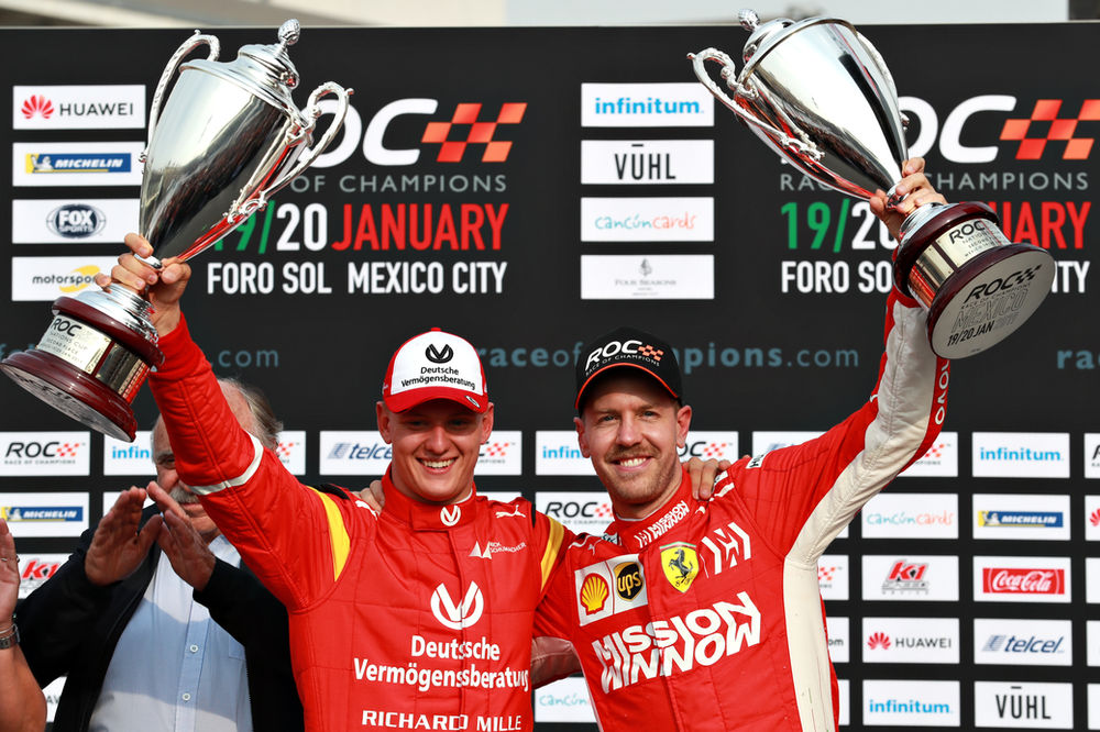 Sebastian Vettel and Mick Schumacher, Return to 2022 Race Of Champions.